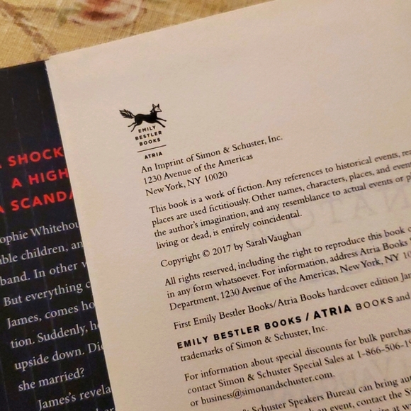 Thriller - Anatomy of a Scandal - Sarah Vaughn hardcover 2017 - Picture 5 of 5